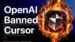 The OpenAI and Cursor logos displayed with a cancellation symbol