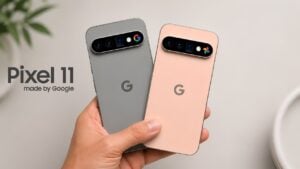 Renders of the leaked Google Pixel 11 Pro XL smartphone showing the design.