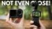 Side by side comparison of the DJI Pocket 4 and DJI Action 6 cameras.