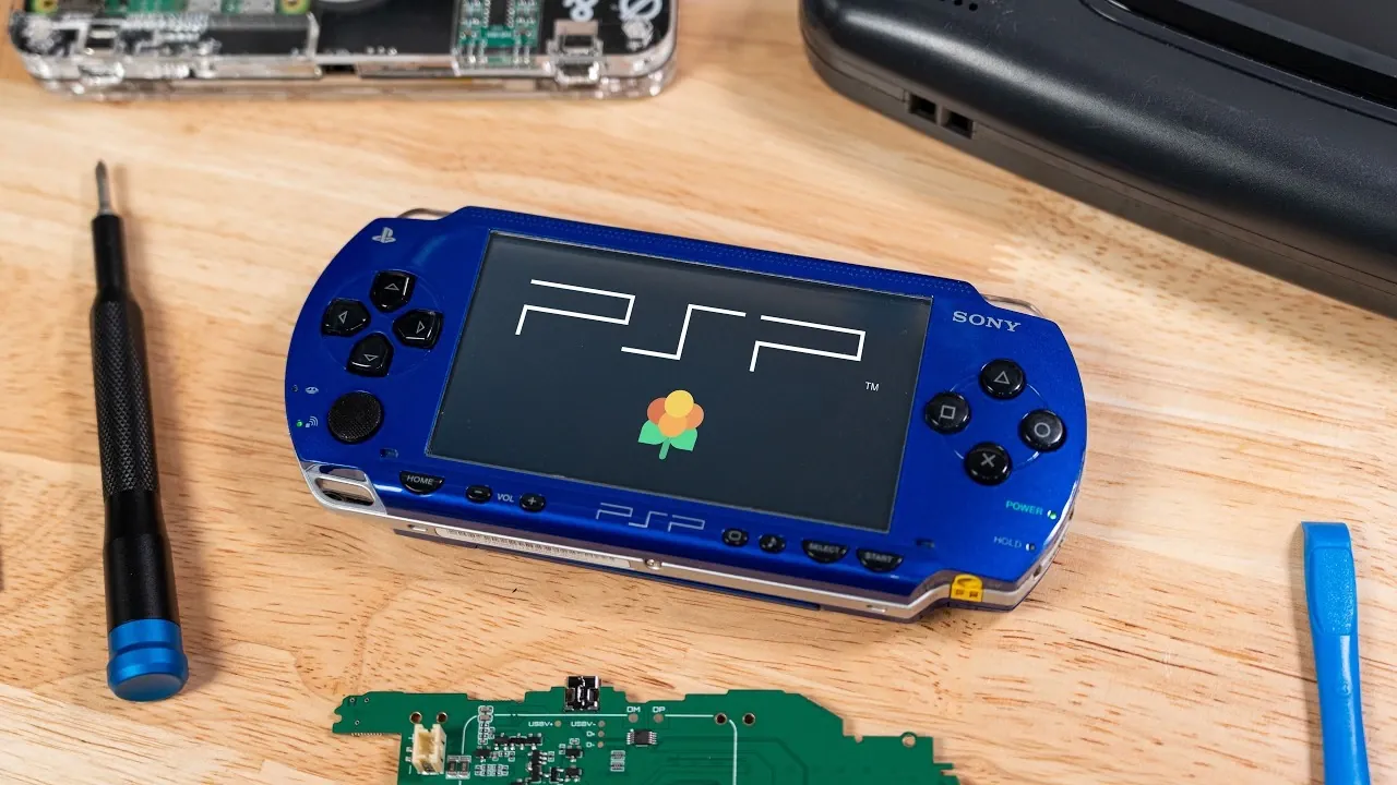 Internal view of the PS Pi open-source hardware project components.