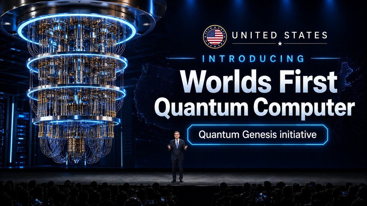 A conceptual illustration of a fault-tolerant quantum computer processor.