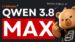 A benchmark comparison chart showing Qwen 3.8 Max against Opus 4.8 and GPT 5.6.