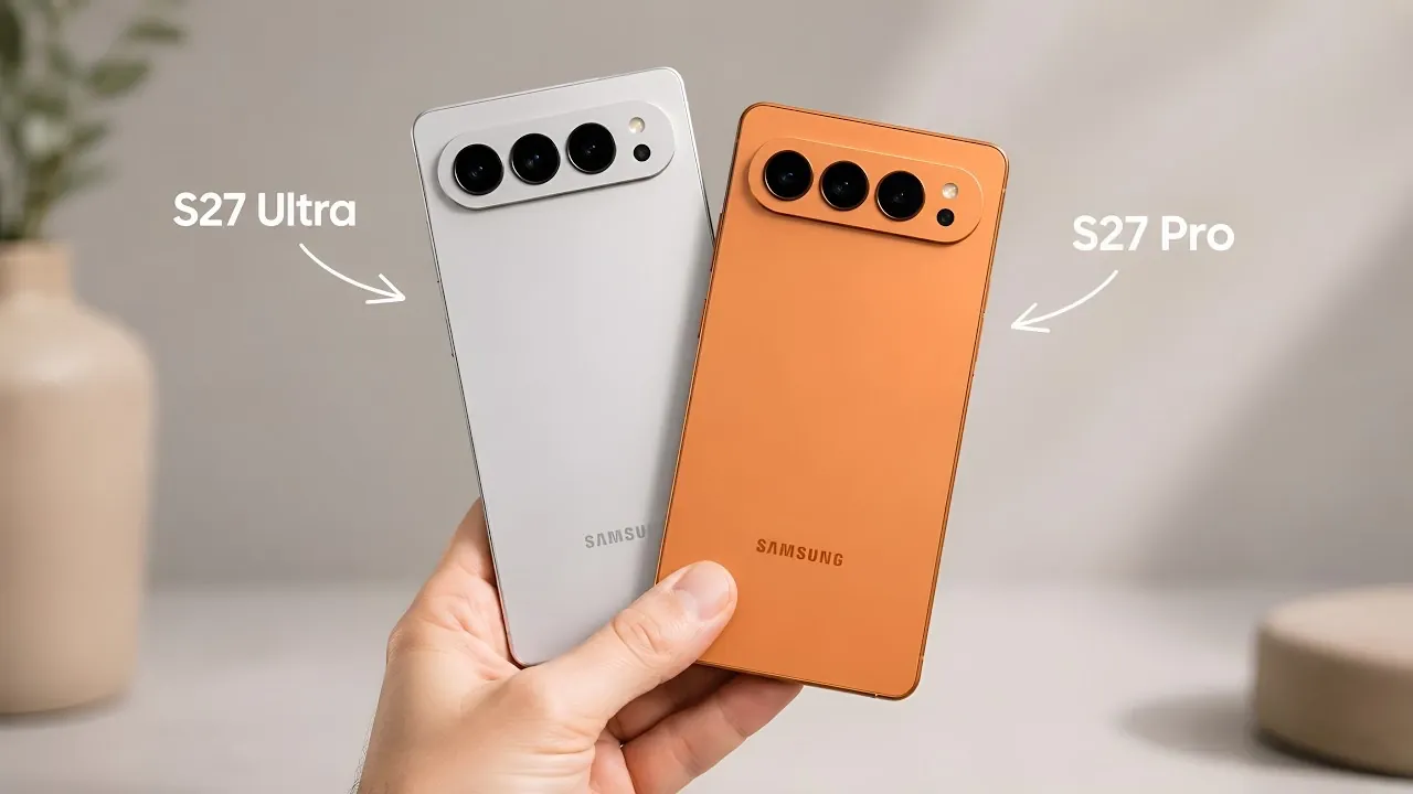 Close up of a smartphone camera module featuring a large telephoto lens.