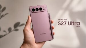 Mockup of the rumored Samsung Galaxy S27 Ultra smartphone.