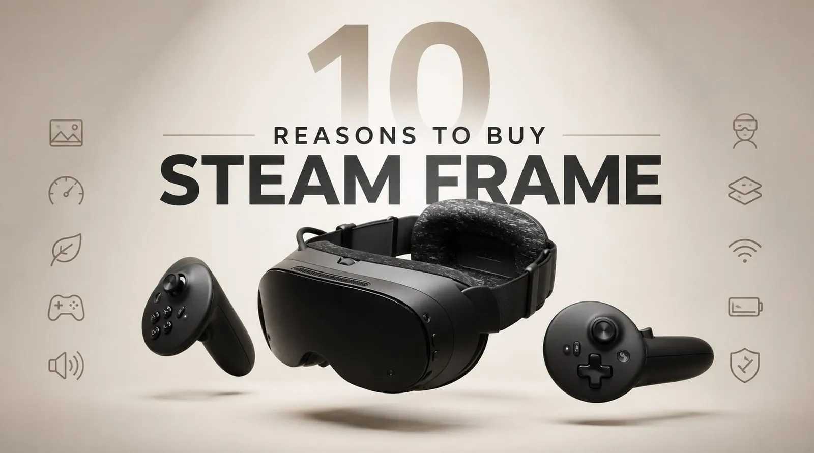 A person playing PC VR games wirelessly using the Steam Frame headset.
