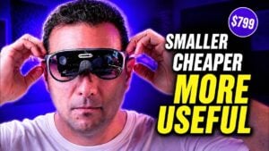 Front view of the lightweight UR XR 1 spatial computing glasses.