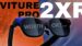 Person wearing the Viture Pro 2 XR glasses outdoors in bright sunlight.