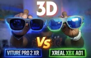 Side by side comparison of Viture Pro 2 XR and XREAL XPX A01+ glasses
