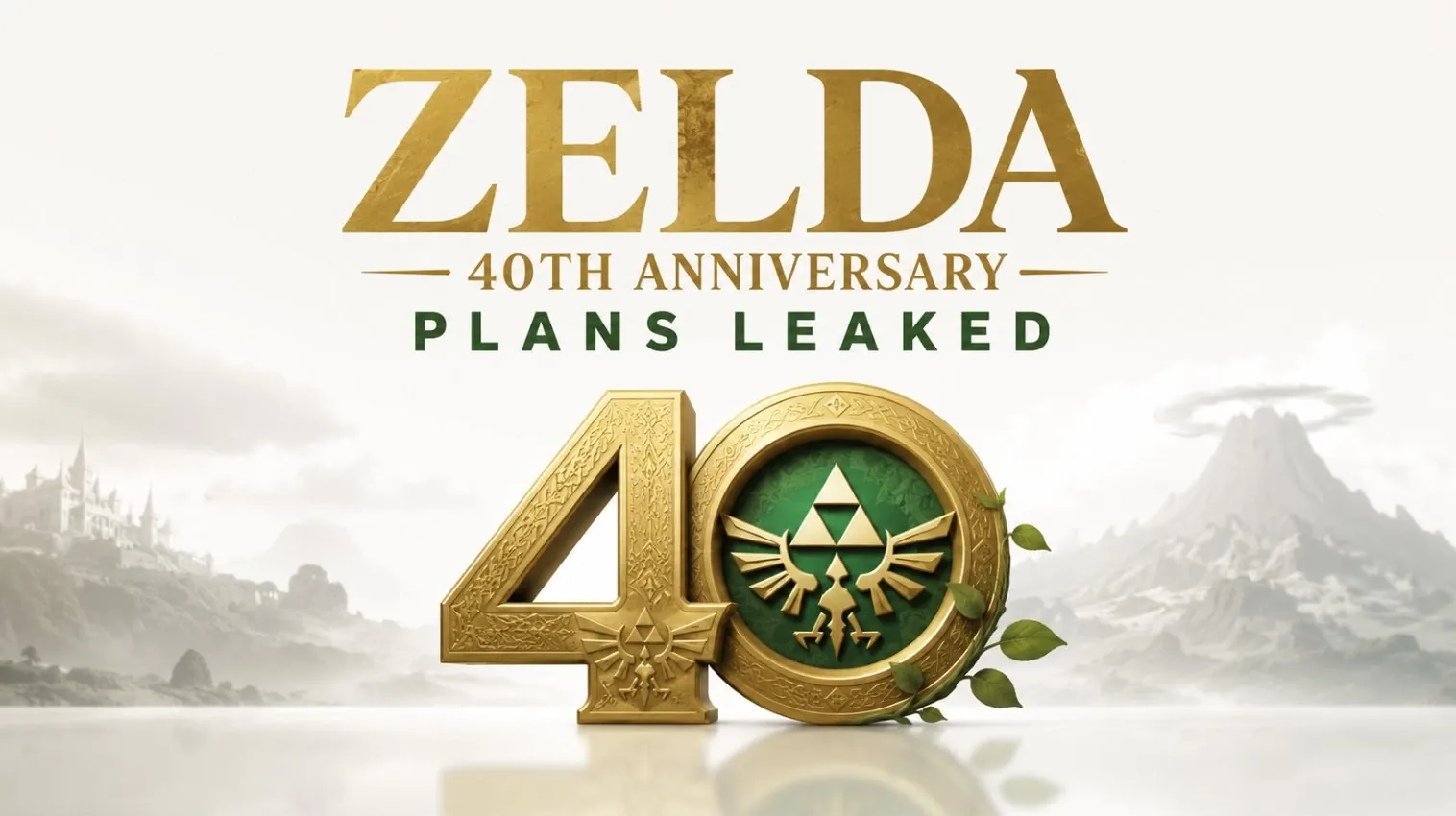 Collage of leaked hardware designs for The Legend of Zelda 40th anniversary celebration.
