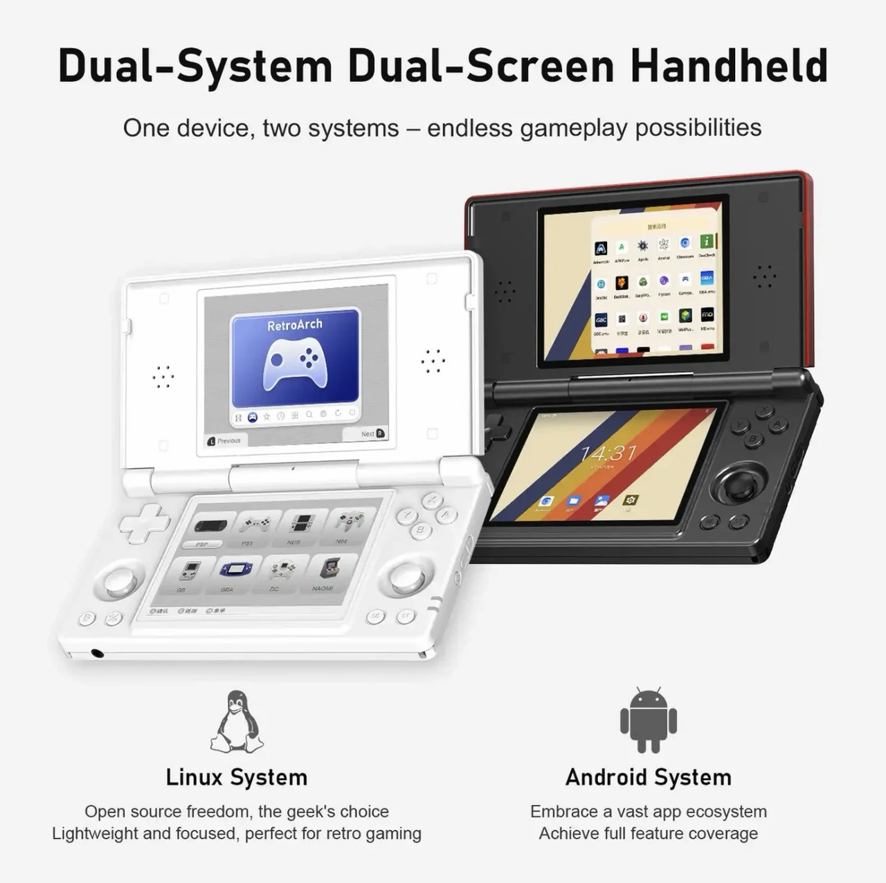 Anbernic RG DS operating systems