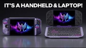 Front view of the Acer Predator Atlas 7 gaming handheld.