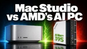 Side by side comparison of Mac Studio and AMD mini PC