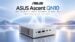 The ASUS Ascent QN10 mini PC on a desktop