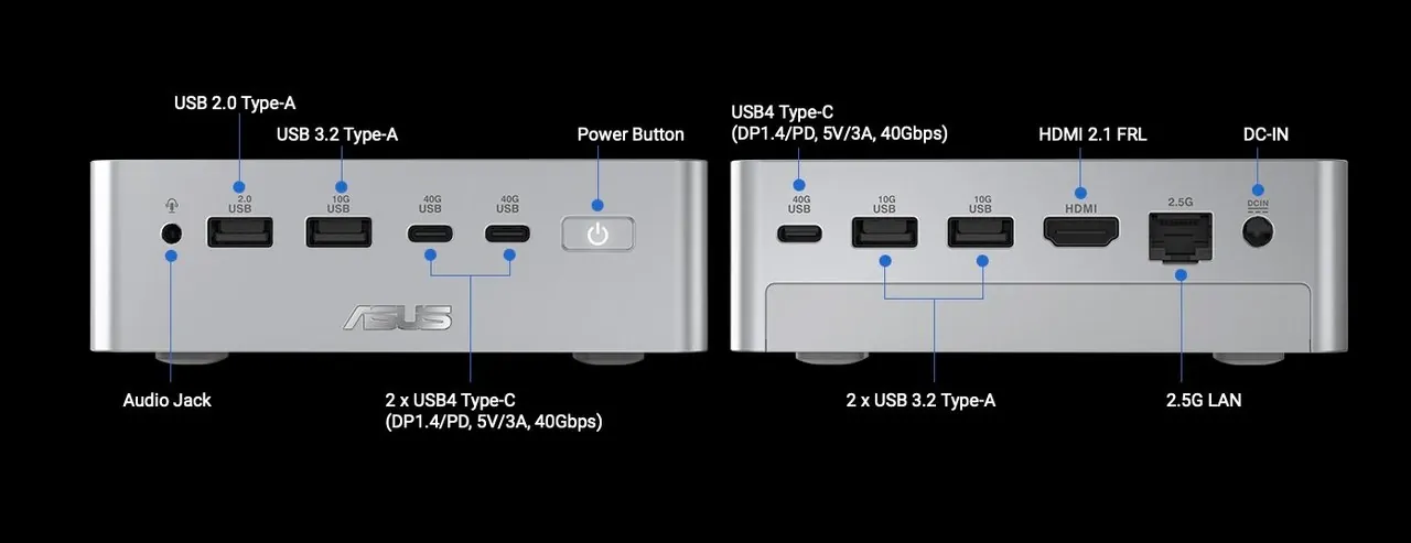 ASUS Ascent QN10 Ports