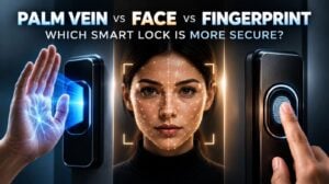 A side-by-side comparison of three different biometric smart lock technologies.