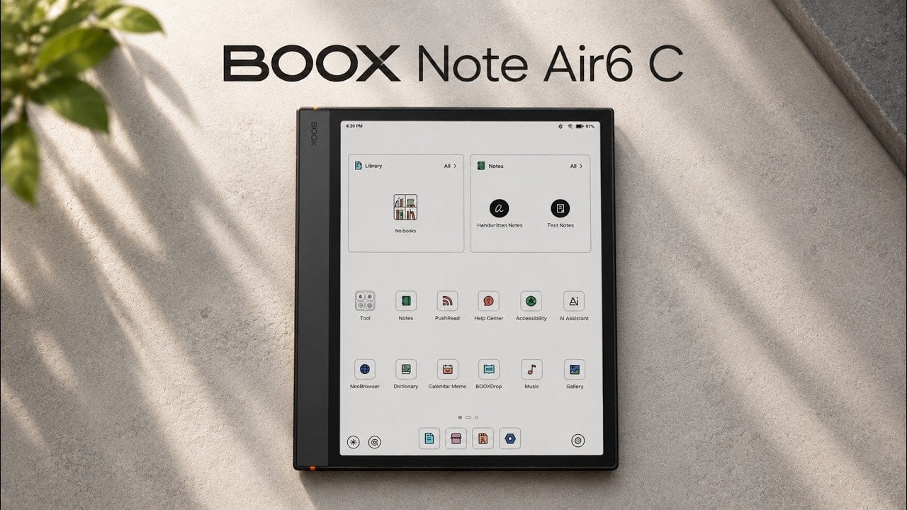BOOX Note Air 6C: цветной E Ink планшет за $579,99 с ускорением на 40%