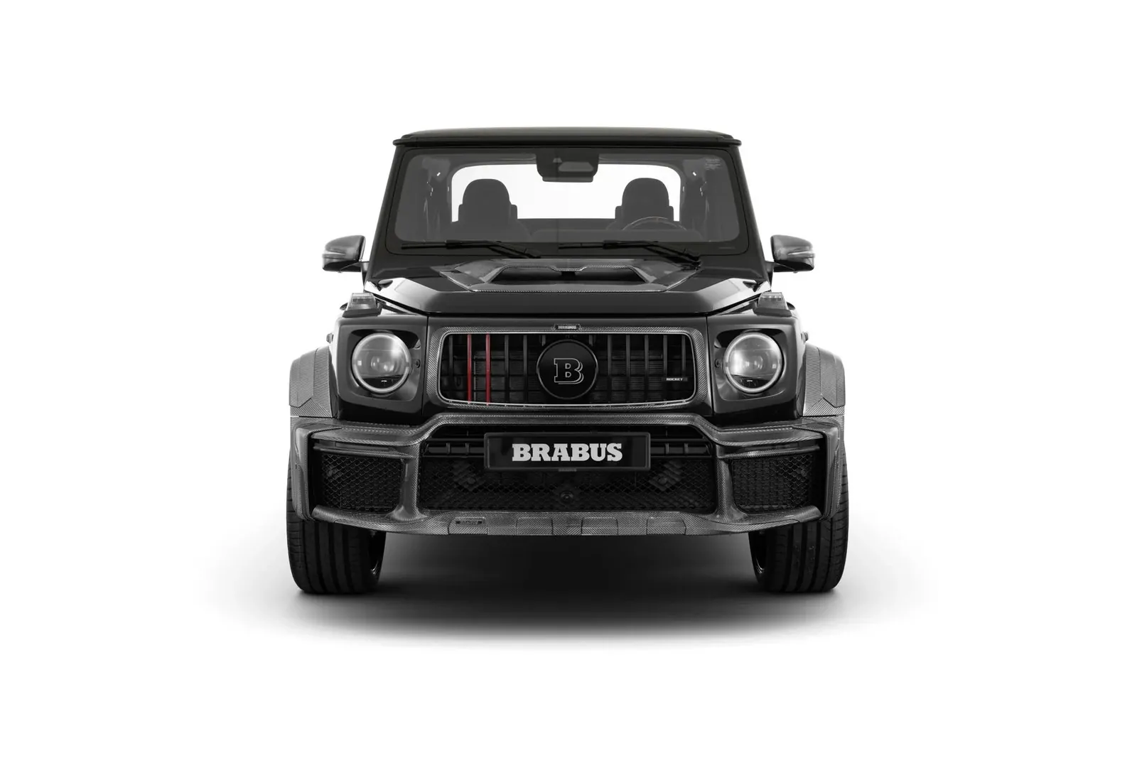 Two-piece soft-top roof mechanism on the Brabus G-Class cabriolet