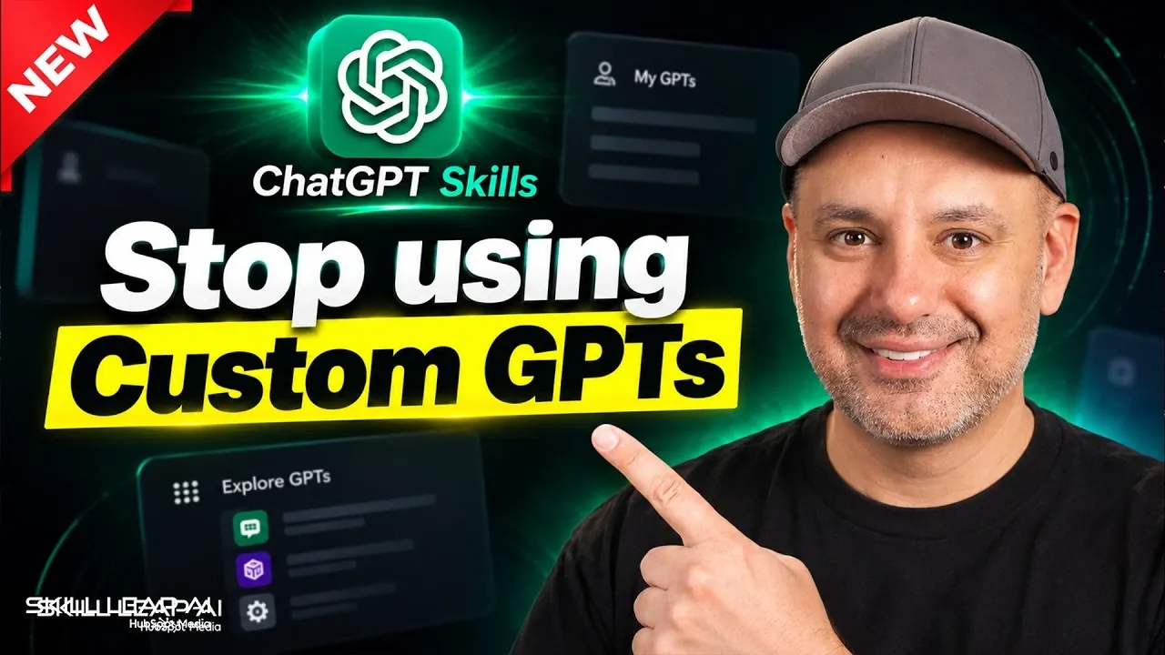 A user creating a new skill by typing a prompt.