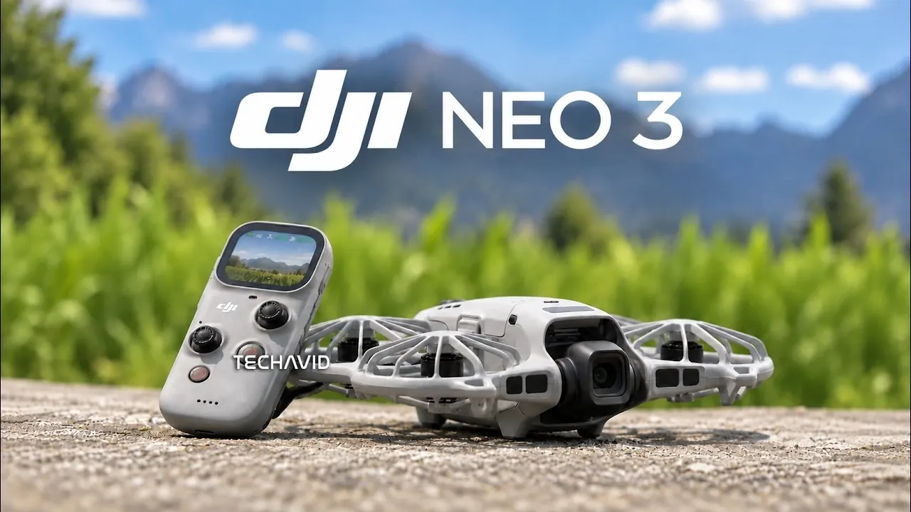 Retail packaging for the DJI Neo 3 showing a 2026 copyright.
