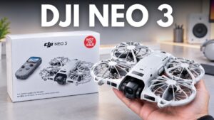 Leaked retail box packaging for the rumored DJI Neo 3 drone