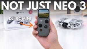 Leaked image of the compact DJI RC Mini drone controller.