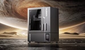The Elegoo Jupiter 2 large-format resin 3D printer fully assembled