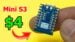 Close up of the ESP32-S3 Super Mini development board.