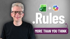 A new rules worksheet added to an Excel workbook