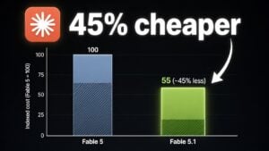 A comparison chart of Fable 5.1 versus Fable 5 performance.
