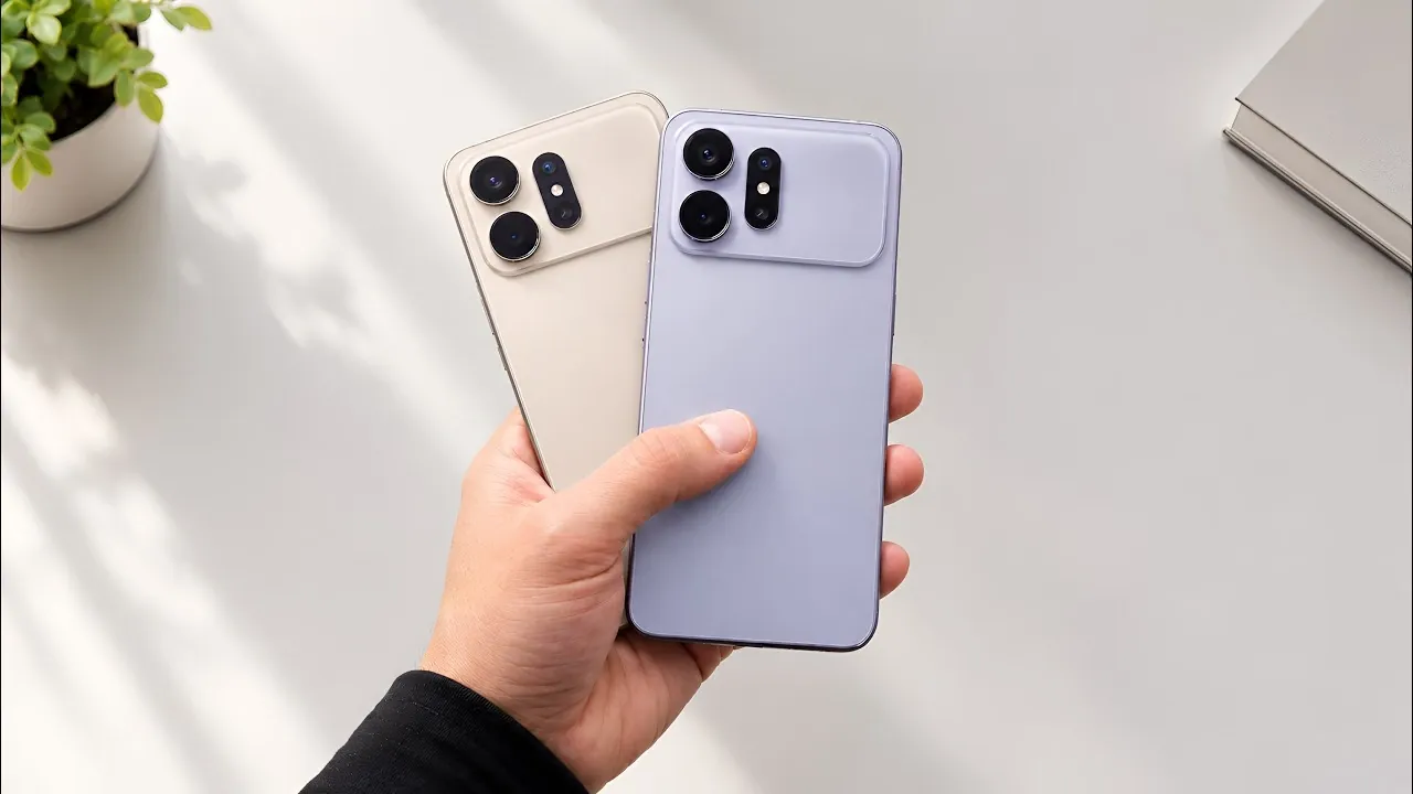 Close up view of multiple rear camera lenses on a Samsung smartphone.