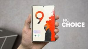 Samsung Galaxy Z Fold 9 concept design next to an Apple foldable.