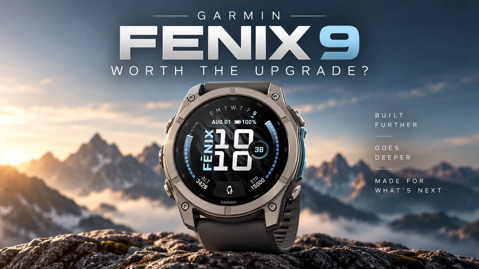 Side-by-side comparison of the Fenix 9 AMOLED and solar displays.