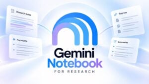 The main dashboard and workspace of Google Gemini Notebook.