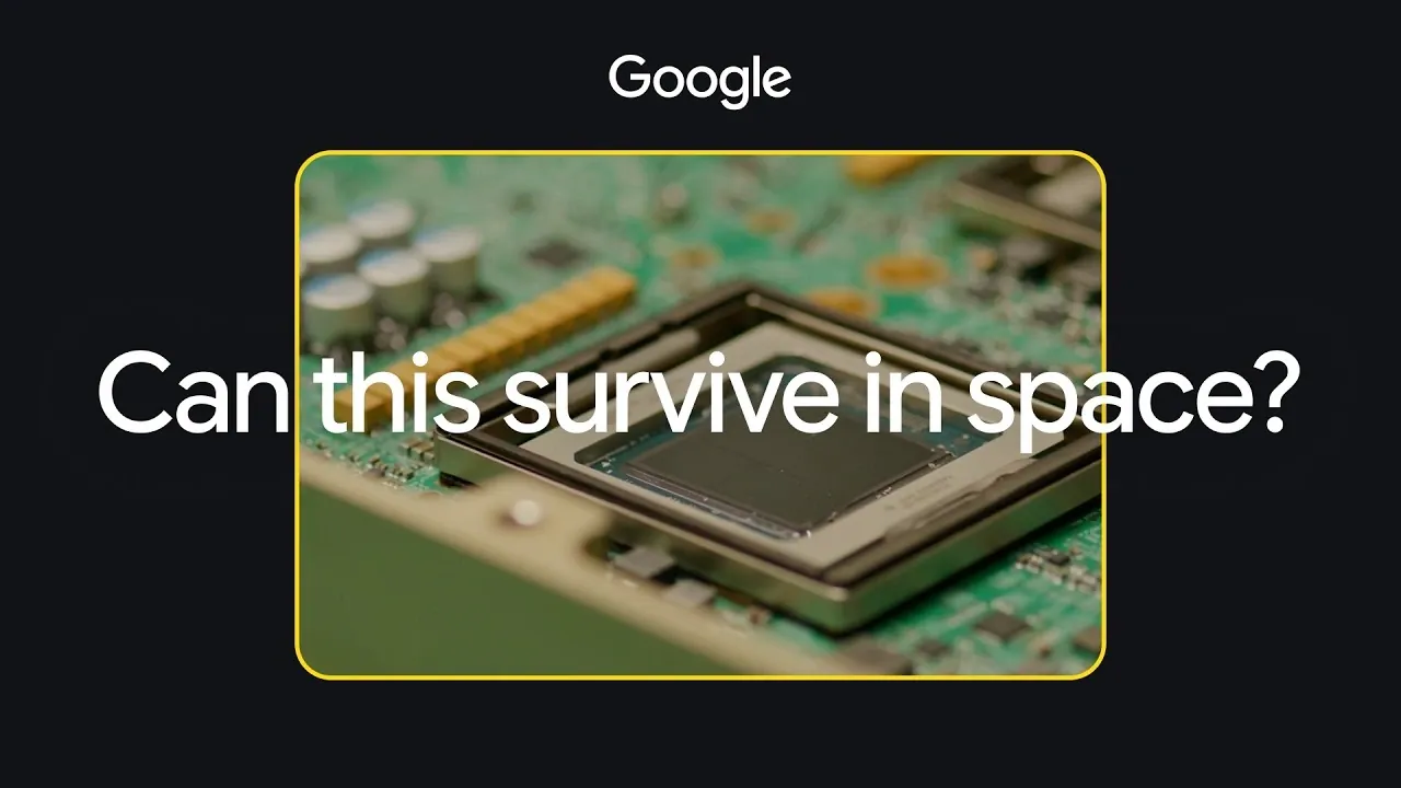 A close up view of a Google TPU processing chip being prepared for launch