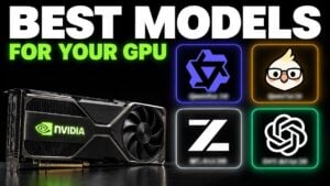 A table listing recommended local AI models for various GPU capacities.