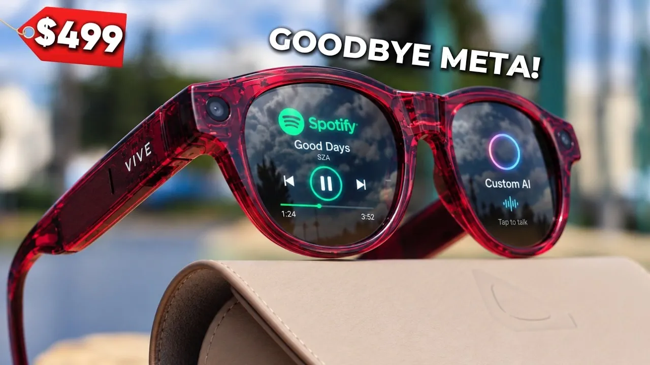 Side by side comparison of HTC Vive Eagle and Ray Ban Meta.