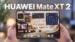 Front view of the Huawei Mate XT 2 folded and unfolded.