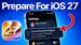 An iPhone screen displaying the iOS 27 software update prompt.