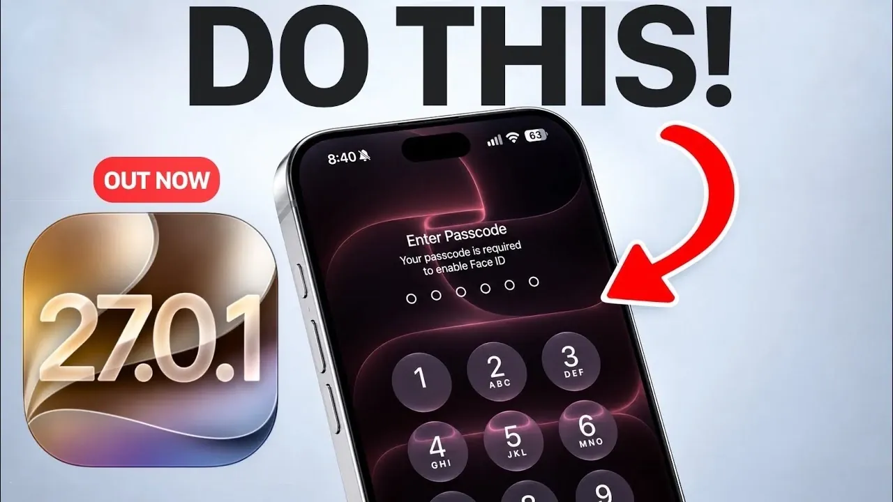 A person holding an iPhone 18 Pro using the Face ID scanning feature.