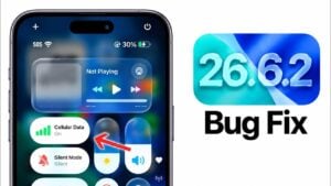 An iPhone screen displaying the iOS 26.6.2 software update page.