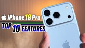 The front and back of the new Apple iPhone 18 Pro.