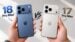 Side-by-side comparison concept of the iPhone 18 Pro and iPhone 17 Pro.
