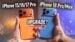 Side by side comparison of the iPhone 18 Pro and iPhone 17 Pro designs.