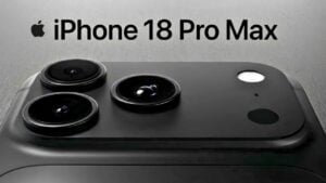 Front view of the rumored iPhone 18 Pro Max showing a 6.9-inch display