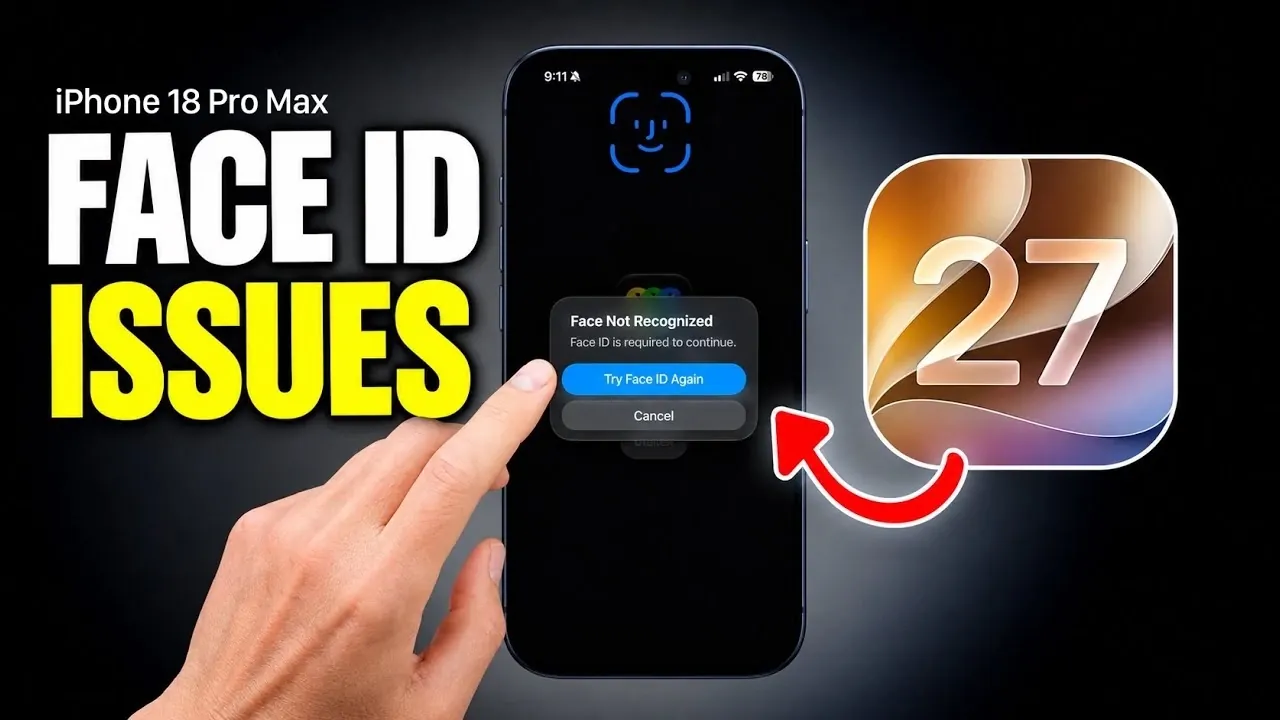 A user tapping an unresponsive iPhone 18 Pro screen.