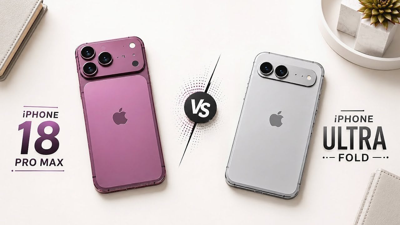 Mockup of the expected iPhone 18 Pro Max showing the rear camera module.