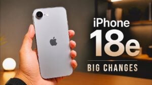 Concept render of the rumored iPhone 18e smartphone.