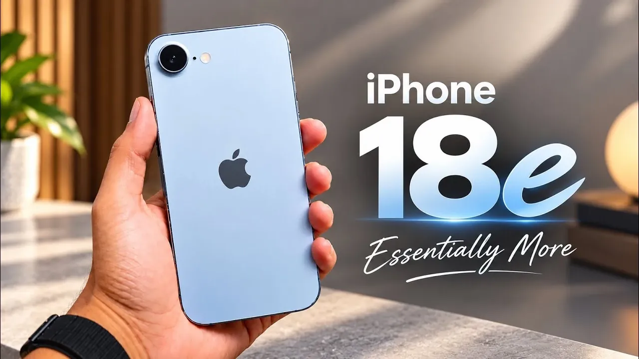 A mockup comparing the sizes of the iPhone 18e and standard models.
