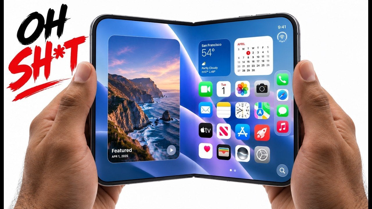 Side by side comparison of the iPhone Duo and Galaxy Z Fold 8 smartphones.