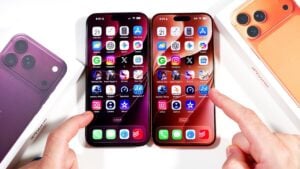 Side by side speed test of iPhone 18 Pro Max and iPhone 17 Pro Max.